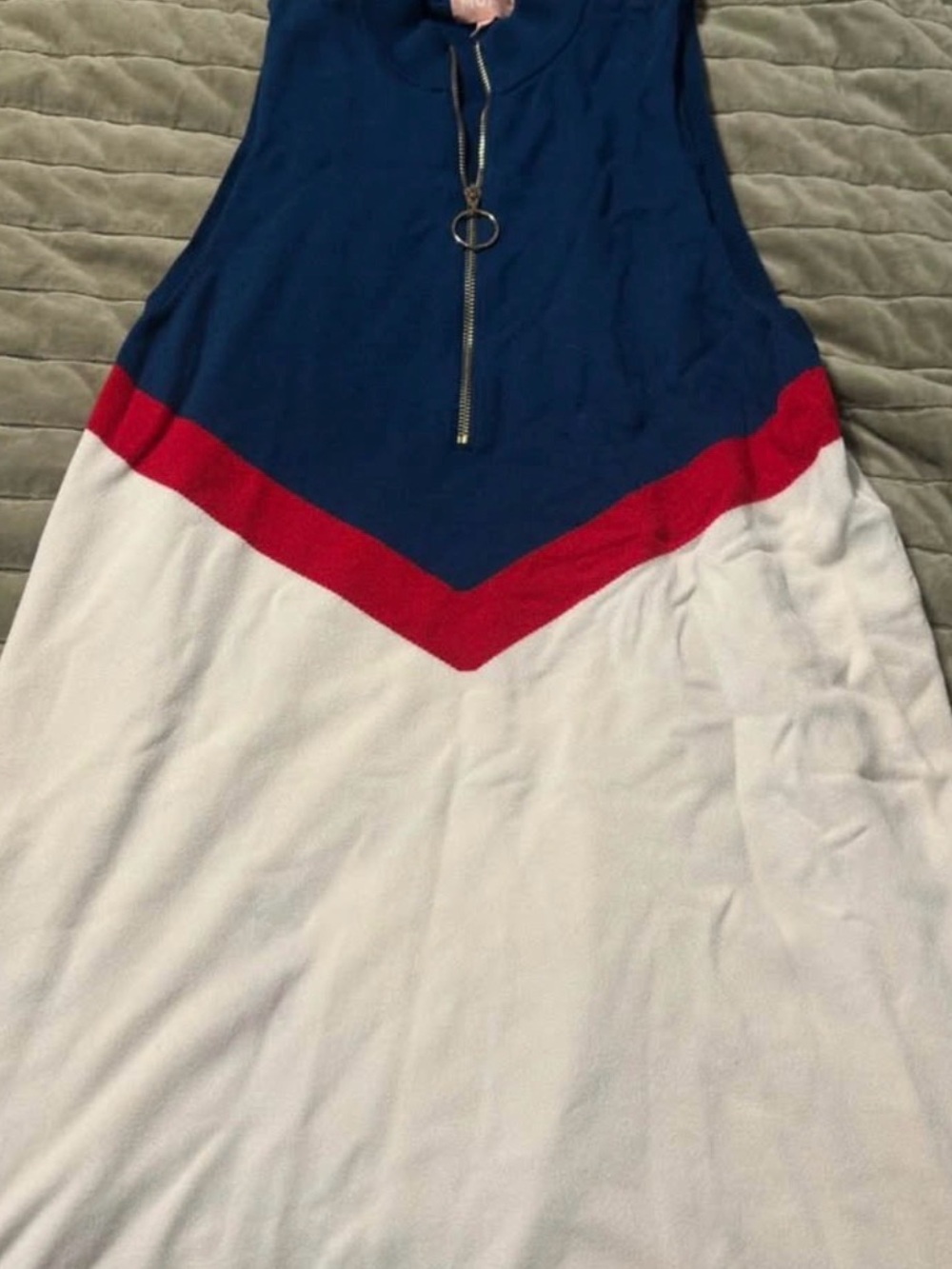 Show me your mumu Navy, Red & White Sleeveless dress